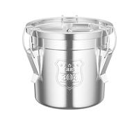 DAOHHFO Seau de 6 l / 12 l avec couvercle en acier inoxydable - Bidon hermétique - Seau de cuisine en acier inoxydable - Seau de cuisine pour stockage de divers aliments secs / humides (6 l)