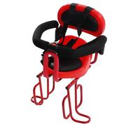 DAOHHFO Siège arrière de sécurité pour vélo enfant, avec pédale et barre de sécurité, pour VTT, vélos de ville, vélos pliants, de 8 mois à 6 ans, rouge