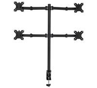 DAOHHFO Support de bureau pour 4 moniteurs - Support de moniteur avec hauteur réglable - Support pour 4 écrans entre 10 et 27" - Support à 4 écrans - Chaque bras peut supporter 9 kg