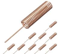 DAOKAI 10 Antennes à ressort hélicoïdal 433 MHz Antenne intégrée Cuivre à souder Bobine spirale en cuivre gras Gain 2,2 dBi Antenne à ressort Soudage direct pour transmission de données sans fil