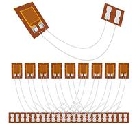 DAOKAI 10 Pcs BF120-3AA 120ohm Haute Précision Résistance à la Pression Feuille Jauge de Contrainte pour Capteur de Pression, Cellule de Charge avec 20 Pcs Borne de Jauge de Contrainte