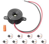 DAOKAI 10 Pcs Buzzer Électronique DC 3-24V Piezo Buzzer Alarme avec Câbles Haut Décibels Sondeur Actif Bip Sonore Continu avec Connecteur à Vis à Ressort