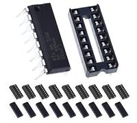 DAOKAI 10 pièces L293D contrôleur de pilotes de moteur pas à pas DIP16 4 canaux puce de pilotes de moteur pour Arduino avec 10 pièces 16P prise IC