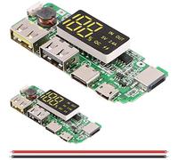 DAOKAI 18650 Carte de charge double USB 5V 2.4A Powerbank Board Chargeur de batterie au lithium Module mobile avec protection contre les courts-circuits contre les surcharges et les décharges(2pcs)