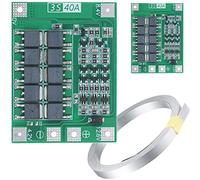 DAOKAI 2Pcs 40A 3S PCB Protection Board Li-ION Lithium Battery Charger Protection Board Enhanced Edition avec Nickel Strip pour 40A Drill Motor 11.1V 12V 12.6V Lipo Cell Module