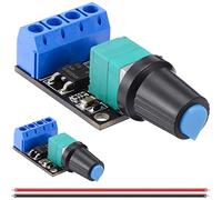 DAOKAI 2PCS MIni Speed Controller Module PWM DC Motor Governor 5V-16V 12V Speed Control Switch 10A Commutateur Fonction LED Gradation avec câble 24AWG