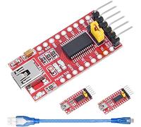 DAOKAI 3Pcs FT232RL Adaptateur Série USB vers TTL Module de Convertisseur Série Mini Interface USB Support 3.3V 5.5V Performance Stable pour Arduino et Raspberry Pi