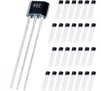 DAOKAI 49E OH49E SS49E Capteur à effet Hall, S49E TO-92 Capteur à effet Hall linéaire à 3 broches Commutateur d'élément de sortie à faible bruit(lot de 30 pièces)