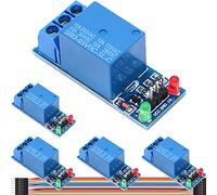 DAOKAI 5 PCS 1 Canal Relais Module 5V Bas Niveau Déclencheur Relais Bouclier Module Carte de Contrôle avec Optocoupleur Isolation LED Avertissement Lampe Dupont Câble pour Arduino