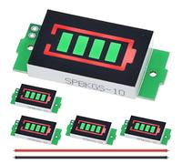 DAOKAI 5 pièces 1/2/3/4/5/6/7/8S Module d'indicateur de capacité de batterie au lithium 3.7V Panneau d'affichage LED de capacité de batterie verte pour bricolage avec fil 26AWG