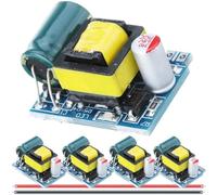 DAOKAI 5 pièces AC-DC Buck module d'alimentation, Buck-Leistungsmodul 220 V 230 V auf 5 V 700 mA Buck-Modul 3,5 W Netzteil-Konverterplatine mit 26 AWG rotem and black Cable