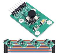DAOKAI 5pcs Module de bouton de navigation à cinq directions pour MCU AVR Jeu 5D Rocker Joystick Bouton de commutation de clavier indépendant avec câble Dupont pour Arduino