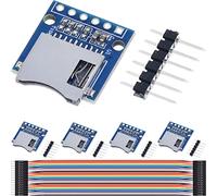 DAOKAI 5PCS Module de Carte Micro SD Mini Adaptateur de Lecteur de Carte TF Module d'Extension de Mémoire Lecteur/Graveur de Carte SD pour Arduino avec Broches, avec Câble Dupont