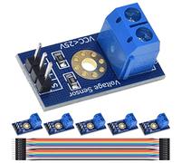 DAOKAI 6 pièces DC 0-25V Module de détection de tension capteur de testeur de tension pour arduino avec câble Dupont