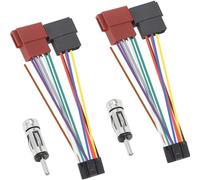 DAOKAI Adaptateur ISO pour autoradio, adaptateur de faisceau de câbles ISO 16 broches, connecteur femelle pour autoradio/lecteur CD/MP3-2pcs
