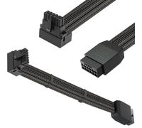 DAOKAI ATX3.0 PCI-E 5.0 12VHPWR Power Modular Cable,Female to Male Extension Cable Down Angled 90 Degree for 3080 3090TI PSU 16Pin 12+4P Graphics Card(Type A)