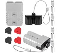 DAOKAI Battery Quick Connect/Disconnect 120A 2-6 Gauge Wire Harness Plug Connector for Winch, Trailer and trolling Motor Towing Winch Quick Connect Systems,Grey,2PCS