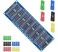 DAOKAI Carte de résistance programmable 0.1R - 9999999R Carte de résistance 8 sections SMD réglable pour conceptions d'ingénierie électronique avec capuchon de cavalier 2,54 mm