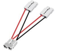 DAOKAI Connecteur de charge pour chariot élévateur à fourche électrique, connecteur de déconnexion rapide de batterie 1 à 2, câble de connexion de batterie 50A 10AWG