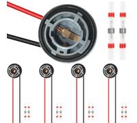 DAOKAI Douille d'ampoule LED 1156, support de clignotant, clignotant, feu stop, feu stop, connecteurs de faisceau de base P21W pré-câblés (5 pièces)