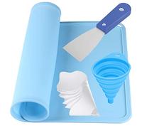 DAOKAI Kit d'accessoires d'imprimante 3D en résine avec tapis en silicone 41 x 31 cm, entonnoir en silicone, filtres à peinture 100 microns, grattoir pour le retrait de nettoyage d'impression 3D