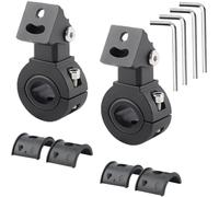 DAOKAI Kit de montage pour moto 18-32mm, support de montage horizontal pour barre d'éclairage, support ajustable pour phare antibrouillard, support universel pour projecteur - 2set