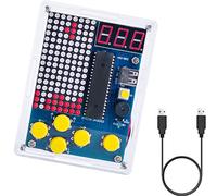 DAOKAI Kit de production de console de jeu pixel DIY Pratique de soudure 51 kit de jeu monopuce Jeu classique Boîte russe/Serpent/Avion/Racing Uninstal avec fond sonore et étui
