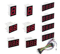 DAOKAI Lot de 10 cathodes communes 10 broches 12 broches 1 bit/2 bits/3 bits/4 bits 0,56" Tube numérique à affichage LED rouge 7 segments avec fil de saut