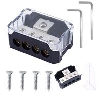 DAOKAI Power Distribution Block 4 Way Block Car Audio 12V,0/2/4 AWG Gauge in,4/8/10 Gauge Out Amp Ground Distributor for Splitter Ground Distribution Connecting Block - 2pcs
