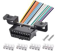 DAOKAI Rallonge OBD2, connecteur femelle OBDII 16 broches, faisceau fixe, câbles de tableau de bord assemblés, avec câbles colorés faciles à identifier, pour diagnostic automobile