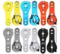 DAOKAI Servo Bras Klaxon RC Produits 25T Aluminium Double Serrage Métal Bras de Direction 6 Couleurs RC Modèle Moteur Pièces De Rechange pour RC Voiture/Modèle Bateau/Camion/Avion (12 Pcs)