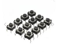 Daoki 100 pcs 6 x 6 x 6 mm miniature Micro Momentary tactile Tact tactile Push Button Switch de qualité commutateur Spst miniature/Mini/Micro/petit PCB