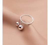 DAOMEI Réel 925 en Argent Sterling Doux Petites Grosses Perles Bague D'ouverture pour La Mode Femmes Fête De Mariage Bijoux Fins