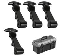 DAOOZHU 4 Pièces de Capot en Caoutchouc, Attache Capot 12 cm Fermeture Elastique avec Poignée en T Universel pour Accessoires de Tracteur, Capot Moteur