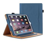 DAORANGE Coque pour iPad 6ème/5ème Génération 9.7 Pouces 2018/2017, Coque Étui pour iPad Air 2 9.7 Pouces 2014, Étui Protecteur en Cuir PU avec Veille/Réveil Automatique (Bleu foncé)