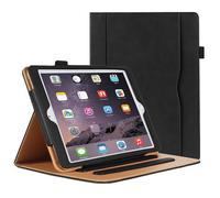 DAORANGE Coque pour iPad 6ème/5ème Génération 9.7 Pouces 2018/2017, Coque Étui pour iPad Air 2 9.7 Pouces 2014, Étui Protecteur en Cuir PU avec Veille/Réveil Automatique (Noir)