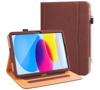 DAORANGE Coque pour iPad A16 11ème/10ème Génération 11/10,9 Pouces 2025/2022, Étui Protecteur en Cuir PU avec Fonction Veille/Réveil Automatique, Étui avec Multi-Angle, Porte-Documents (Marron)