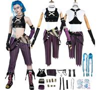 Daotutu Anime Cosplay Costume Tenues Outfit avec Perruque Updated Edition Animé Tatouages Autocollants Uniforme Ensemble Halloween Party Dress Up Suit pour Femmes Unisexe