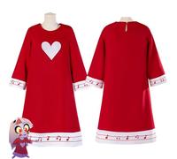 Daotutu Charlie Morningstar Hazbin Hotel Cosplay Costume Outfit Animé Character Vaggie Rouge Uniforme Robes Ensemble Robe Halloween Party Dress Up Suit pour Femmes Filles (150)