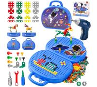 DAOUZL Boîte à Outils de Jeu Magique Montessori avec Perceuse, Jouets Montessori, Boite à Outils Montessori, Boite a Outils Magique, Boîte à Outils Créative pour Fille Garçon 3 4 5 Ans (C)