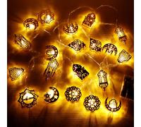 DAOUZL Guirlande Lumineuse Ramadan, 3m 20 LED Guirlande Lumineuse Musulmane, Chaîne de lumière du Ramadan, Led Guirlande Lumineuse Ramadan intérieur/extérieur pour Ramadan Decoration