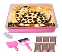 DAOUZL Peinture au Sable bac à Lumière pour Enfants, Set de Plateaux de Sable pour Enfants avec 6 paquets de Sable Naturel, Set d'art de sable, Jouets Sensoriels de Sable à Partir de 3 ans