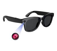 DaoWhisper Trovoro's Lunettes intelligentes connectées avec caméra HD et Assistant Vocal IA ChatGPT WiFi 6 Bluetooth 5.3 Traduction instantanée Musique appels Mains Libres Homme Femme (Gafas De Sol)