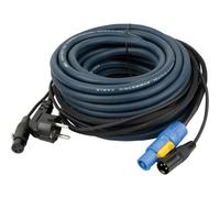 DAP AUDIO câble Schuko/connecteur bleu - XLR M/F, 10 m