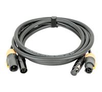 DAP FP23 Hybrid Cable 6 m câble d'alimentation/DMX Power Pro True & XLR 5 broches