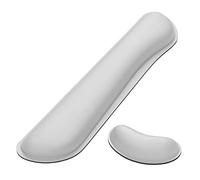 Dapesuom Support de poignet en mousse à mémoire de forme pour clavier - Pour taper et soulager la douleur - Tapis de souris - Support de poignet antidérapant pour gaming, ordinateur, gris sidéral