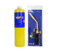 Dapetz ® Chalumeau à gaz et 1 cartouche cylindrique Mapp Pro pour soudure, brasage, décongélation, traitement thermique, brûleur à jet, cartouche jaune pour chalumeau