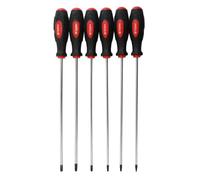 Dapetz® Set de 6 Tournevis Torx Extra-Longs Magnétiques 250mm - T10 à T30 avec Poignées Ergonomiques à Double Injection, Outils de Précision pour Mécanique et Bricolage