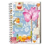Daphne's Diary Journal Planificateur Quotidien 2024 | Agenda Quotidien avec Designs Créatifs, Aperçus Mensuels Dépliables, Listes de Courses | Planner Hebdomadaire Décoratif et Carnet de Scrapbooking