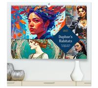 Daphne's Habitats, the Graphic Worlds of a Digital Muse (High Quality Premium Wall Calendar 2027 DIN A2 landscape),CALVENDO 12 Month Wall Calendar: A Year of Virtual Encounters